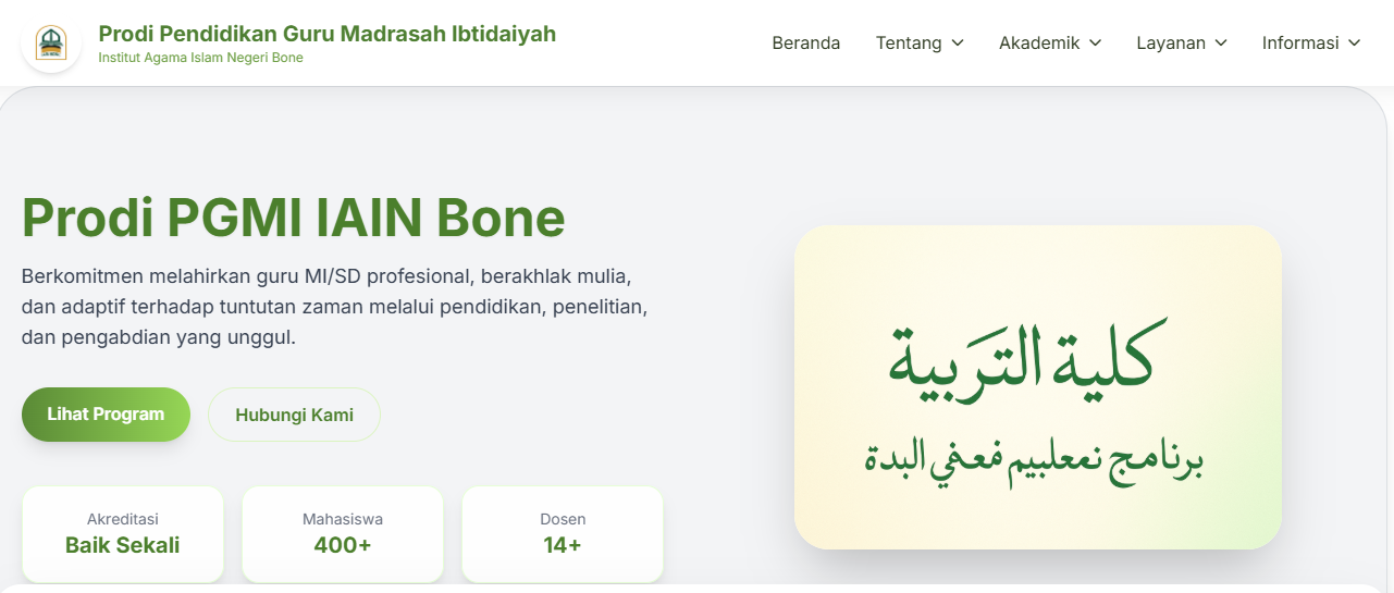 Pendidikan Guru Madrasah Ibtidaiyyah (PGMI)